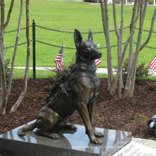 Escultura de perro de bronce de tamaño natural de alta calidad